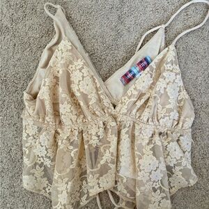Urban Outfitters Beige Lace Bralette